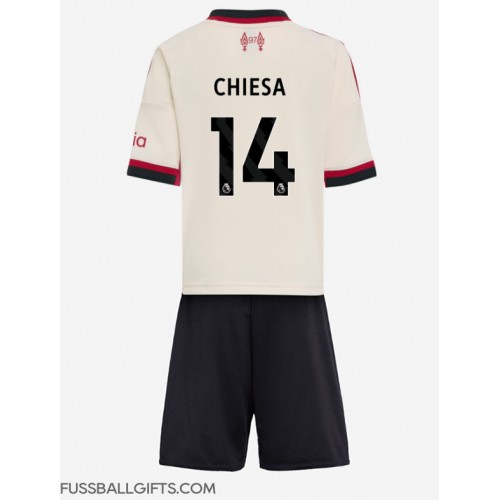 Liverpool Federico Chiesa #14 Fußballbekleidung Auswärtstrikot Kinder 2025-26 Kurzarm (+ kurze hosen)